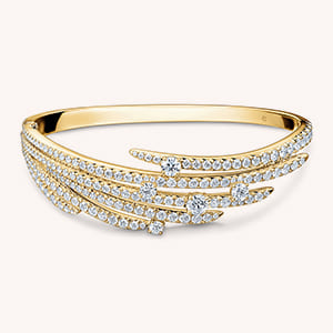 Gold French-Set Diamonnd Bracelent